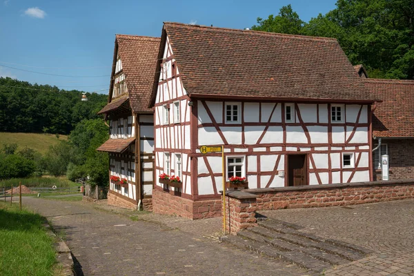 Bad Sobernheim Německo Června 2020 Panoramatický Obraz Starých Dřevěných Domů — Stock fotografie