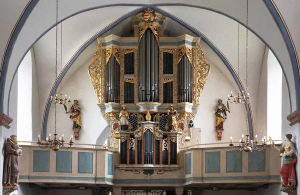 Schmallenberg Niemcy Czerwiec 2020 Organy Kościoła Parafialnego Gertrudis Czerwca 2020 — Zdjęcie stockowe