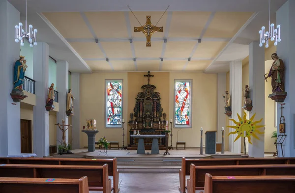 Schmallenberg Germany Июнь 2020 View Throught Main Aisle Parish Church — стоковое фото