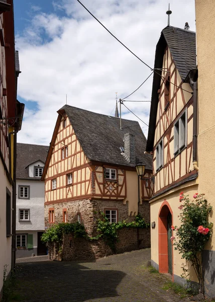Edifícios Antigos Centro Cidade Ediger Eller Moselle Alemanha — Fotografia de Stock