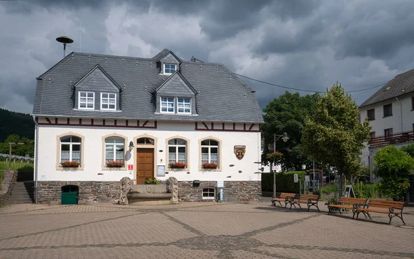 Enkirch Germany June 2020 Panoramic Image Tourist Information Office Moselle — Stock Photo, Image