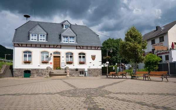 Enkirch Germany June 2020 Panoramic Image Tourist Information Office Moselle — 스톡 사진