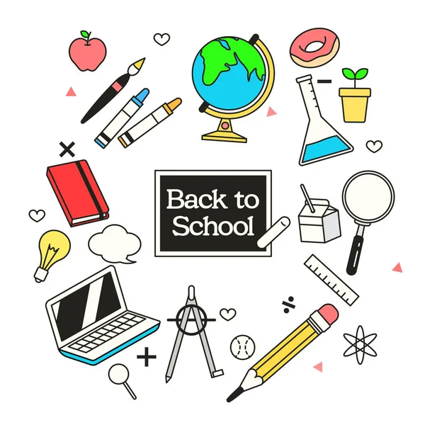 Okul öğeleri reklam satış 'Back to school' için