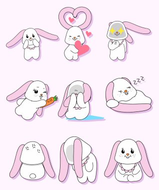 Pembe tavşan karakter kümesi