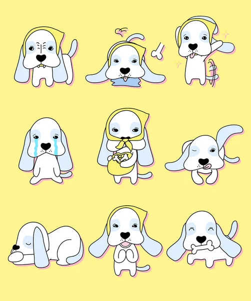 9 farklı eylemleri ile şirin köpek yavrusu