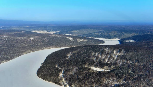 Río Siberiano Ilim Invierno —  Fotos de Stock