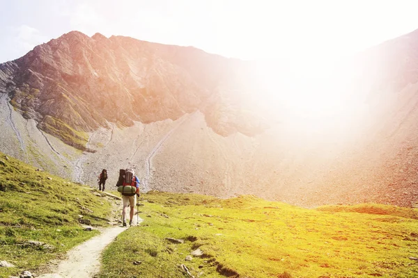 Tour Mont Blanc Unique Trek Approximately 200Km Mont Blanc Can — Stock Photo, Image