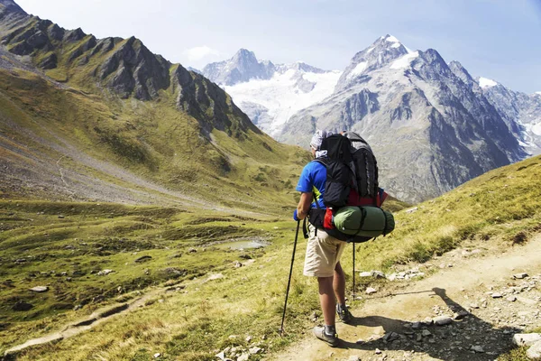 Tour Mont Blanc Unique Trek Approximately 200Km Mont Blanc Can — Stock Photo, Image