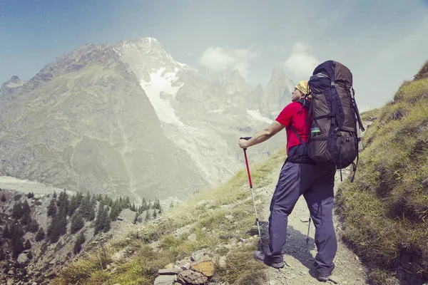 Tour Mont Blanc Una Caminata Única Aproximadamente 200 Alrededor Del — Foto de Stock