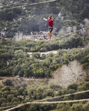 Gökyüzünde aşmak. Antalya'da Türk Highline karnaval.