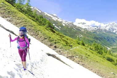 Yaklaşık 200 km benzersiz bir trek tur du Mont Blanc's bir