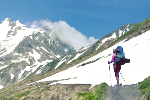 Tour Mont Blanc Uma Caminhada Única Aproximadamente 200 Torno Mont — Fotografia de Stock
