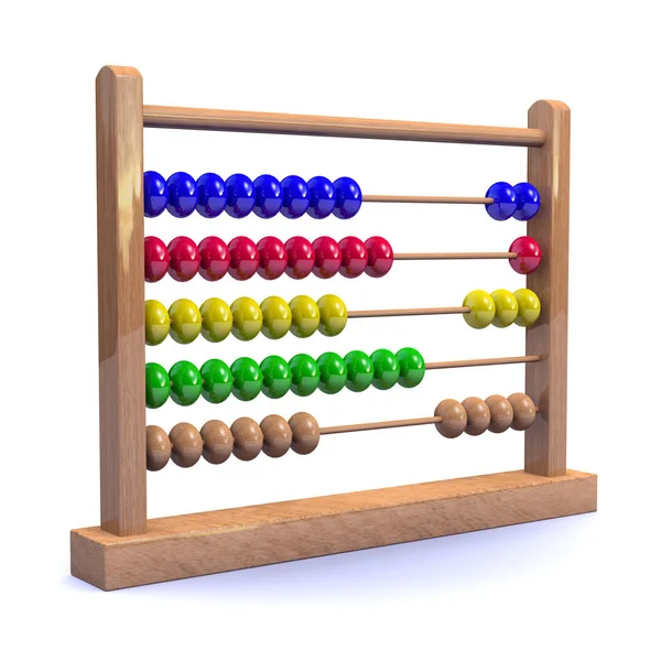 Fából Készült Abacus Render — Stock Fotó