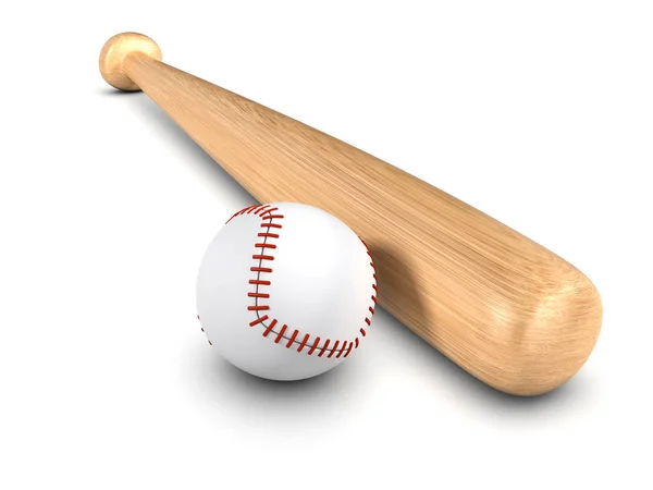 Render Baseball Bat Ball — Stock Photo, Image