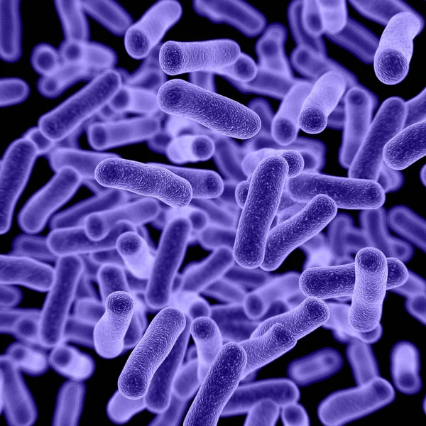 Renderização Germes Sob Microscópio — Fotografia de Stock