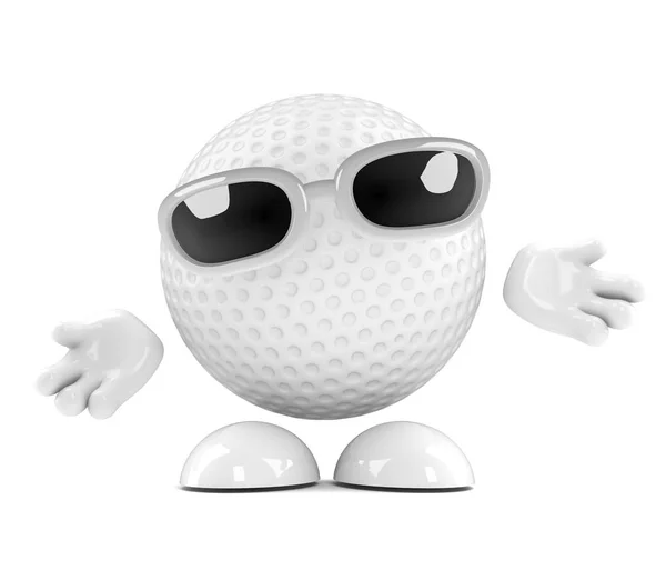 両腕でゴルフ ボールの文字の レンダリング — ストック写真