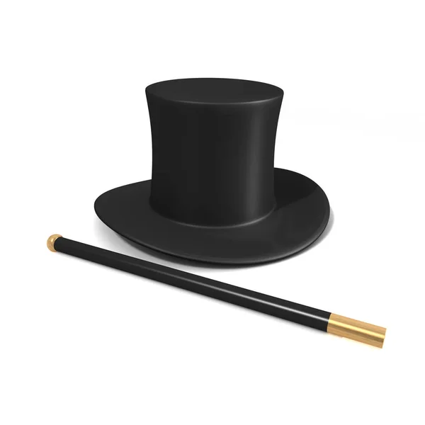 Render Magicians Wand Hat — Stock Photo, Image