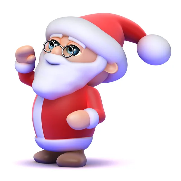 Render Van Santa Claus Schreeuwen Uit — Stockfoto