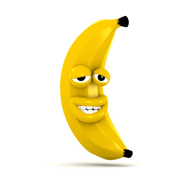 Renderizado Plátano Mirando Muy Engreído — Foto de Stock