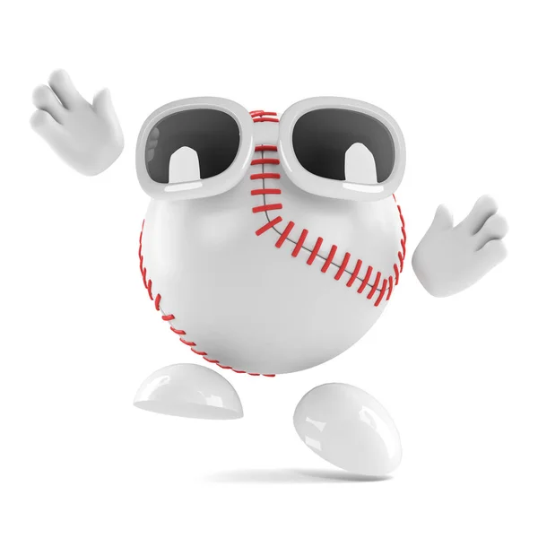 Darstellung Eines Baseballs Der Springt Den Ball Fangen — Stockfoto