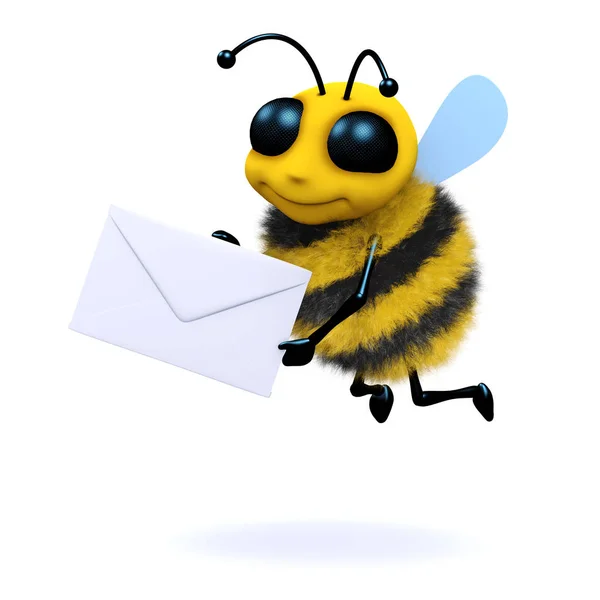 Darstellung Einer Biene Mit Umschlag — Stockfoto