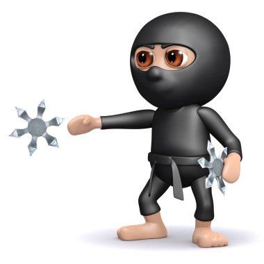 3d Ninja yıldız atar