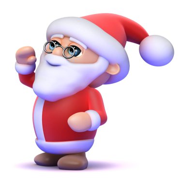 3d Santa çağırır