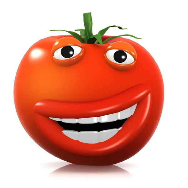 3d Confident tomato — Stock Photo, Image