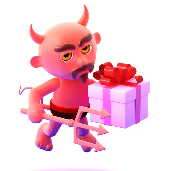3D Devil gåva — Stockfoto