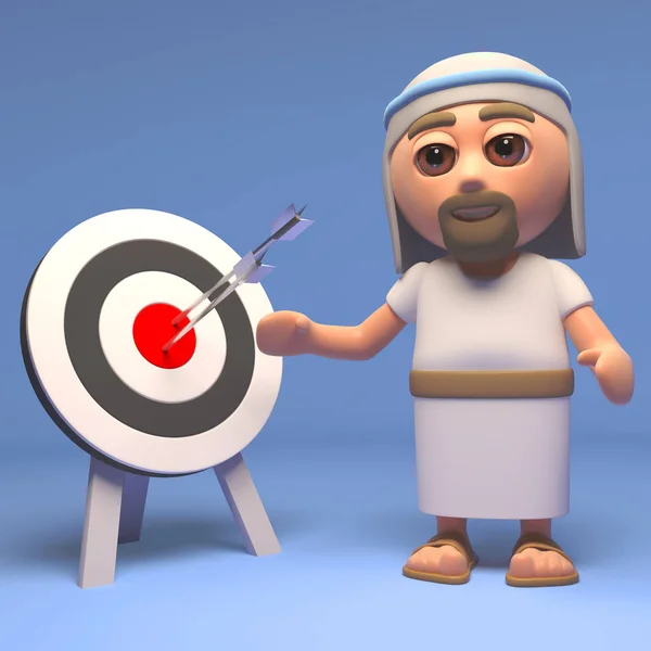 Korrekt Jesus Kristus är alltid på mål, 3D-illustration — Stockfoto