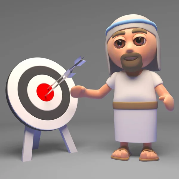 Jesus Kristus är på mål, 3D illustration — Stockfoto