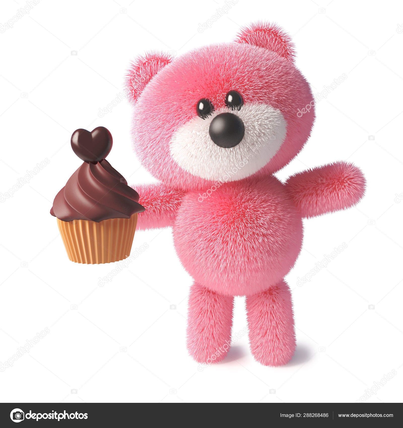 pink fluffy bear