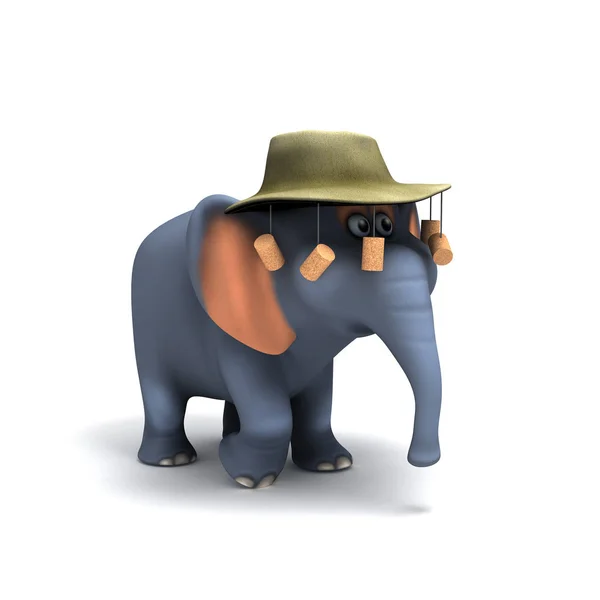 3D slon odchází do Austrálie — Stock fotografie