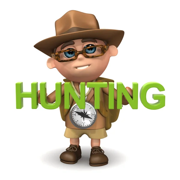 3D 탐색기 사냥 — 스톡 사진