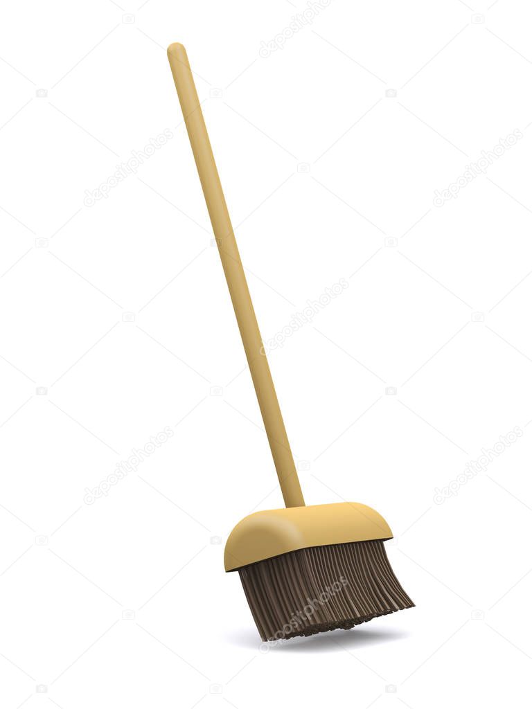 3d Broom sweeping