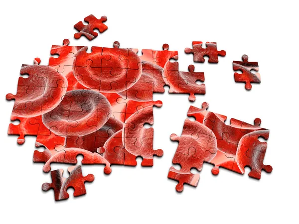 3d quebra-cabeças de sangue — Fotografia de Stock