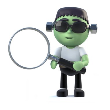 3D çocuk Frankenstein canavar yakından konu çalışmalar