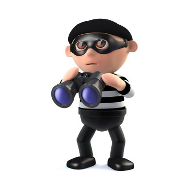 3d Hırsız dürbün kullanarak