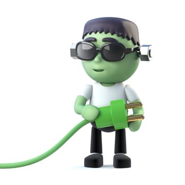 3D Halloween Frankenstein canavar fişler