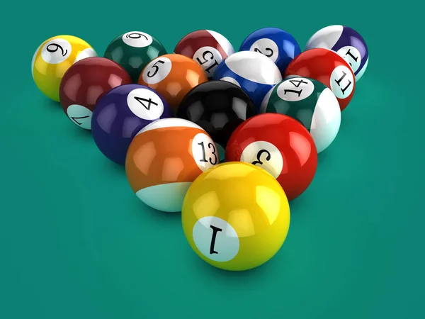 Balles de billard 3d — Photo