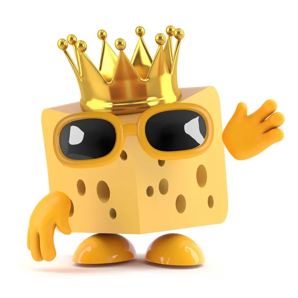 3D koning kaas — Stockfoto