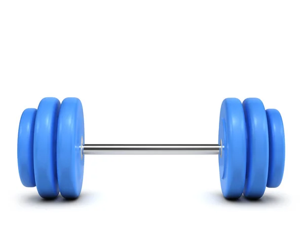 3d Blue weights resting — Stock Photo, Image