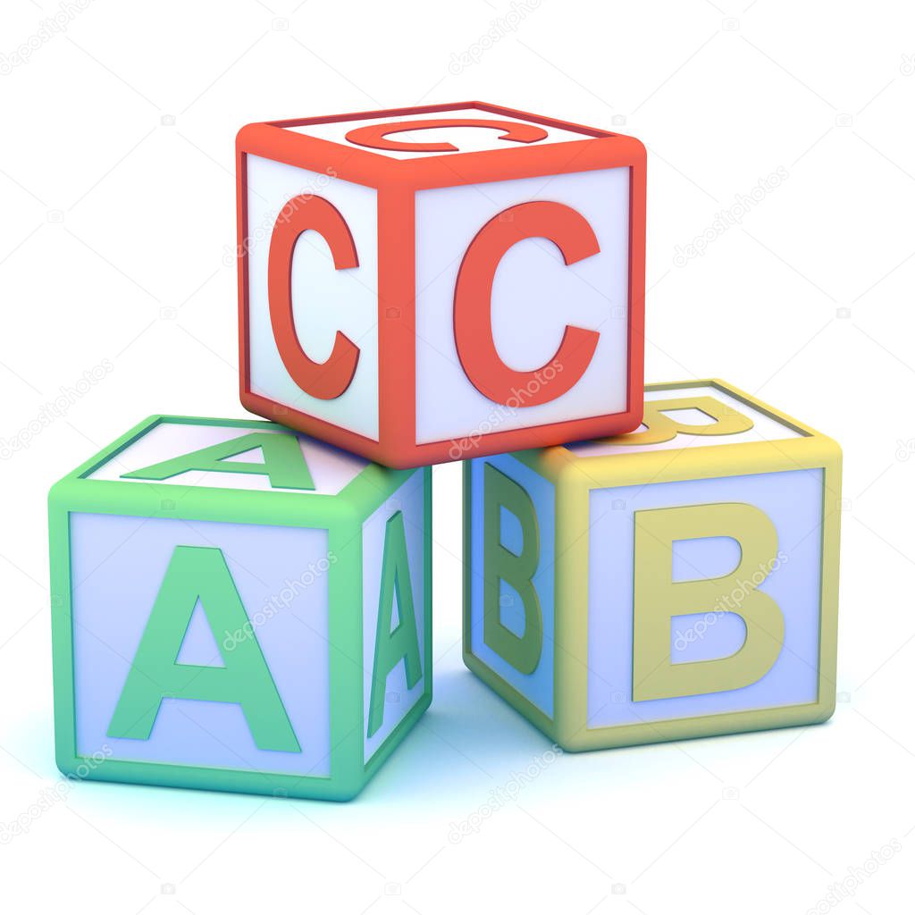 3d Alphabet blocks