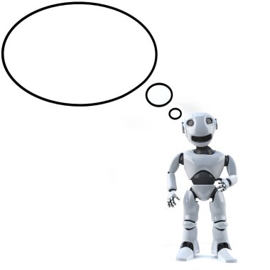 3d Robot düşünüyor