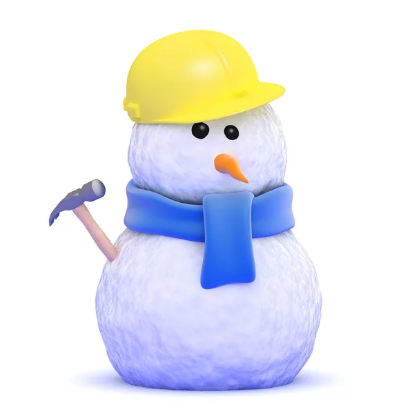 3d constructor muñeco de nieve — Foto de Stock