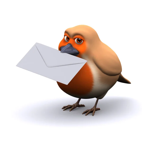 Pošta 3D Robin — Stock fotografie