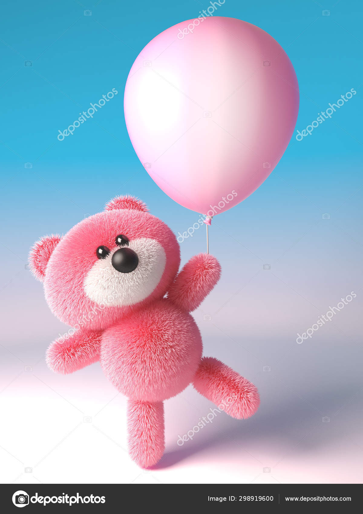 pink fluffy teddy bear