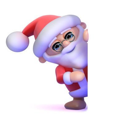 3d Noel Baba peeps dışarı