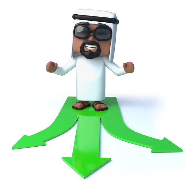 3D Άραβας πρέπει να κάνει μια επιλογή — Φωτογραφία Αρχείου