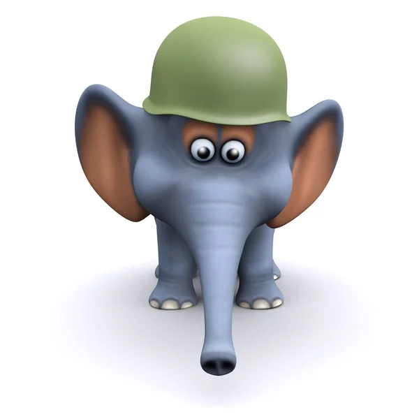 3d Elefante soldato — Foto Stock